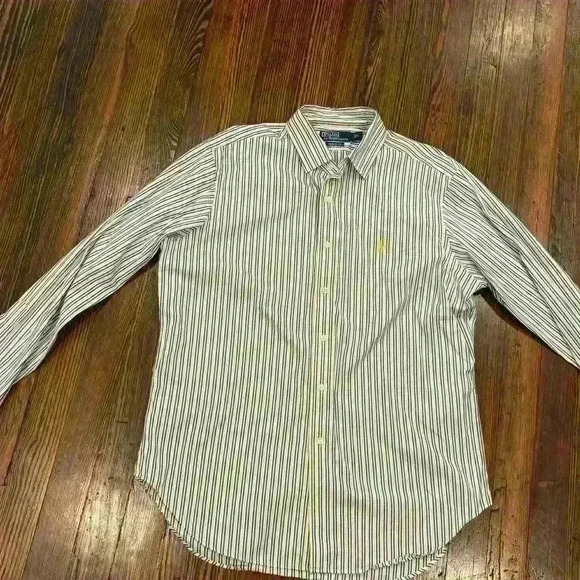 Mens Ralph Lauren Polo Striped Classic Fit Button Down Sz Large - Picture 4 of 6